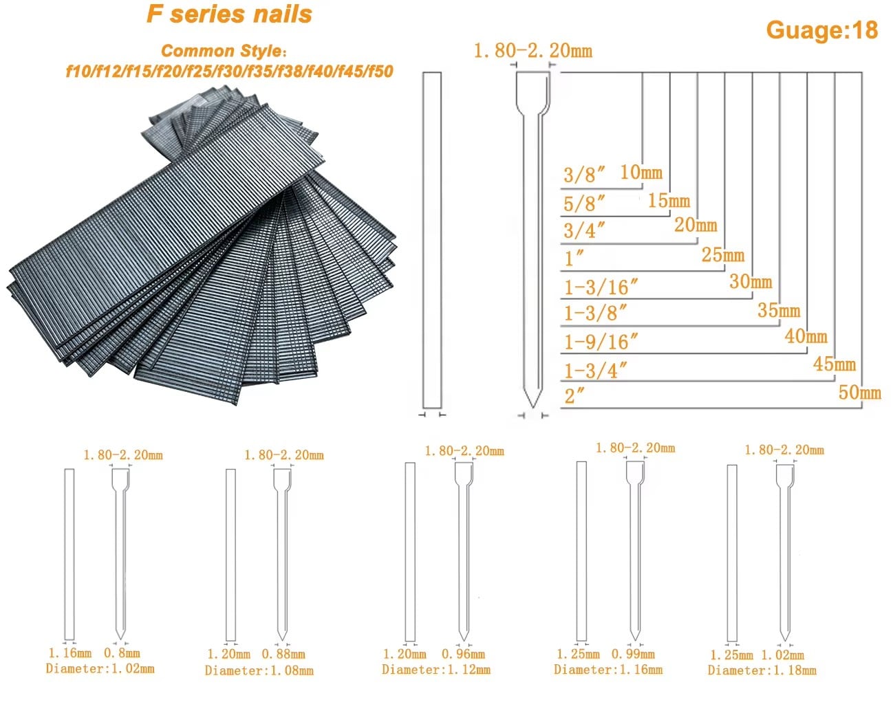 F strip staples